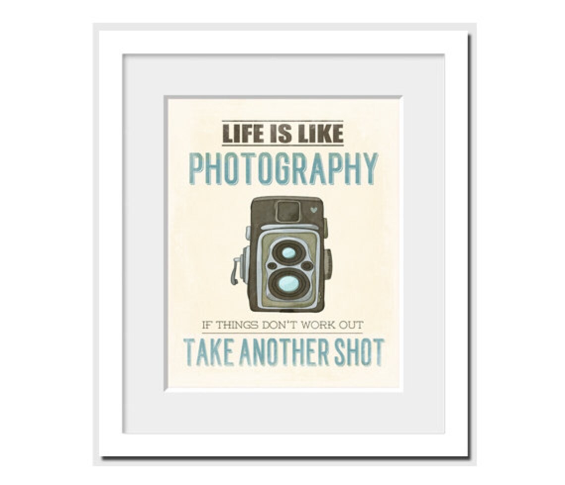 Life Is Like Photography Quote, Retro Poster Print - Image 2