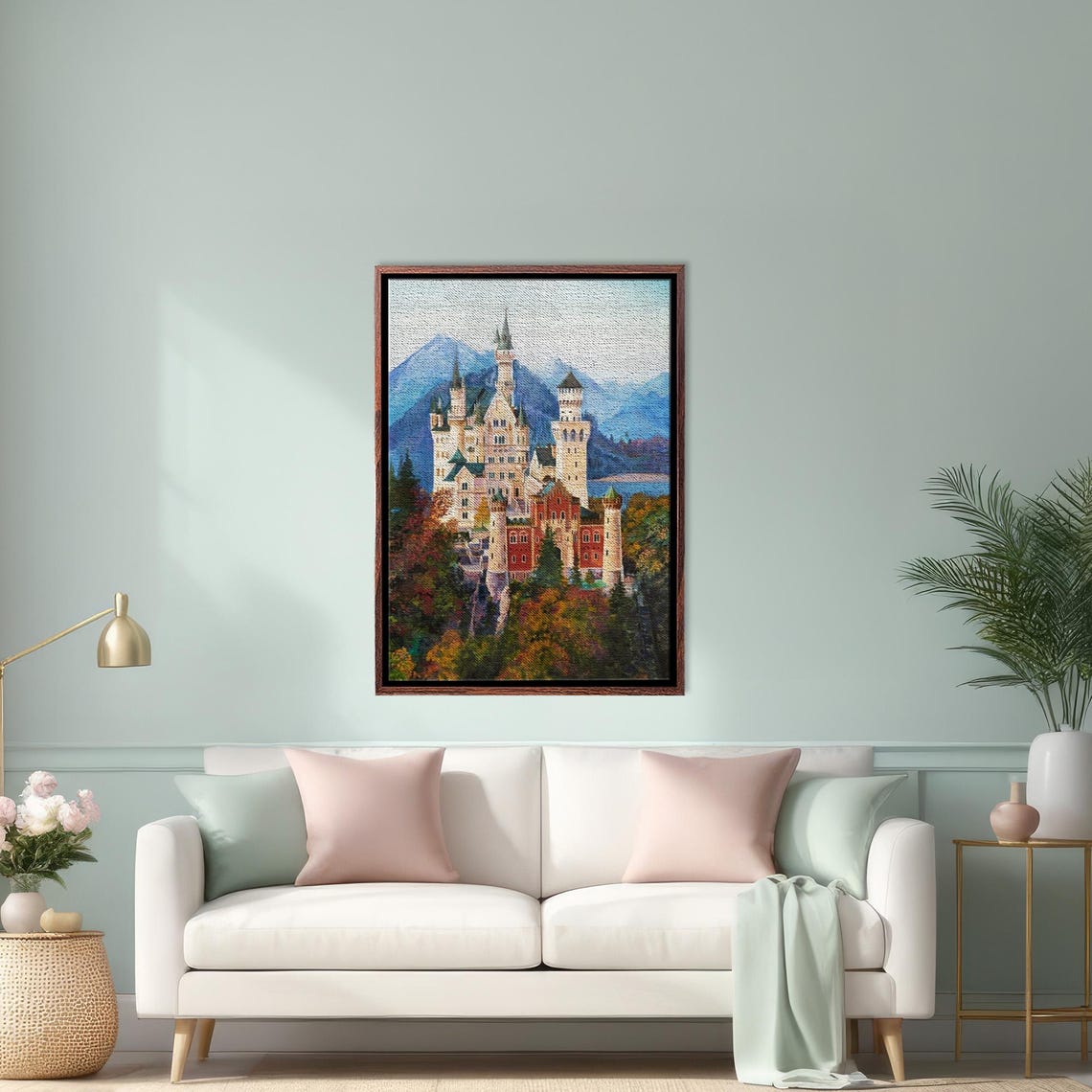 Neuschwanstein Castle Bavaria Germany Fairytale Painting Poster