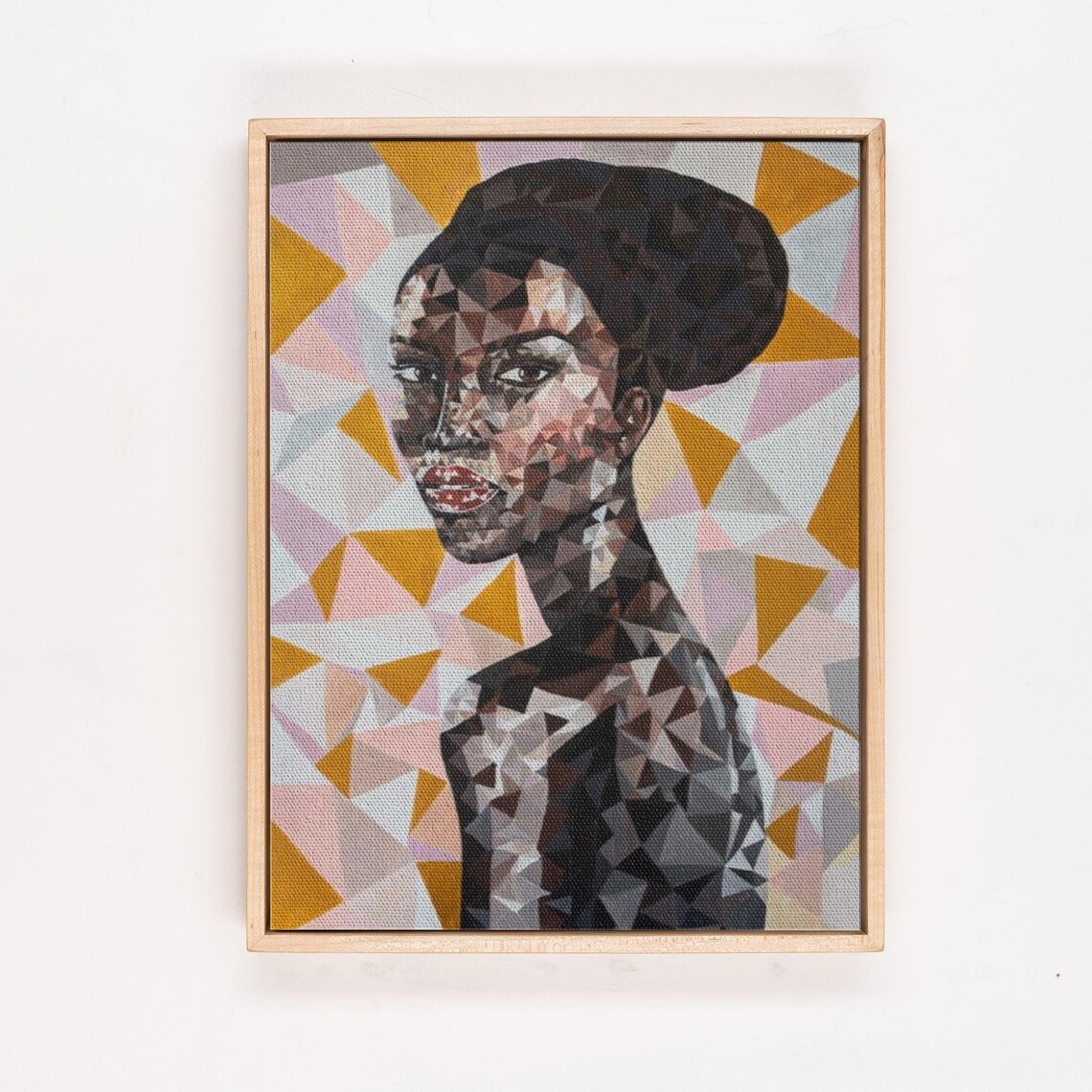 African Woman Decorative Wall Print Housewarming Gift Framed Portrait Wall Decor Modern Portrait Art - Image 4