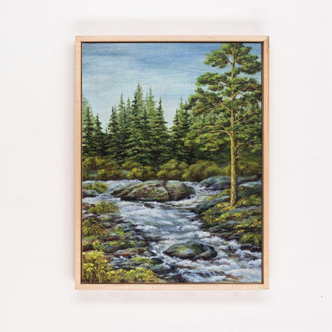 Stream Flowing From Forest Print Nature Wall Decor Nature Decor Landscape Wall Table Nature Art - Image 4