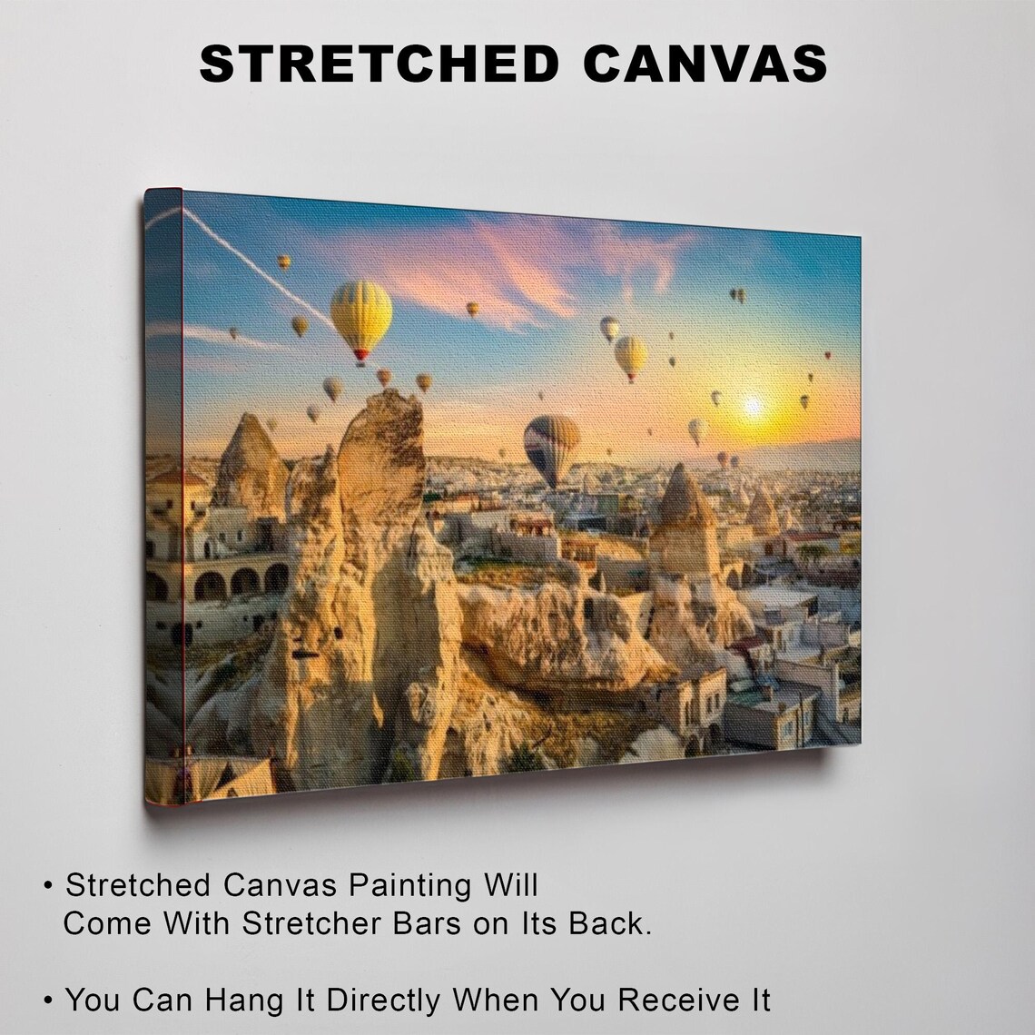 Cappadocia Sunrise Hot Air Balloons Over Fairy Chimneys Poster - Image 3