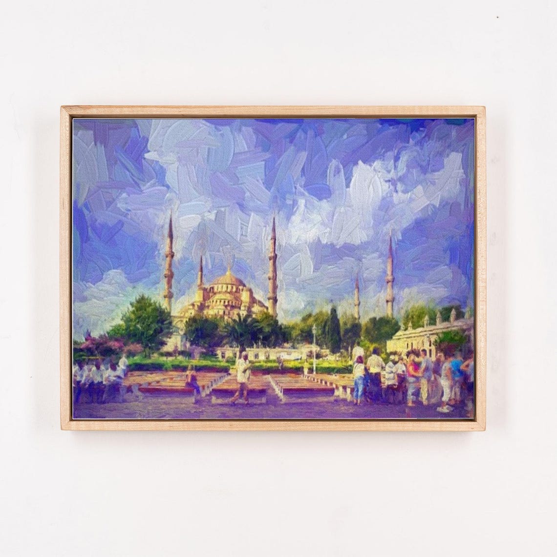 Istanbul Sultan Ahmed Blue Mosque Oil Painting Scene Art Poster - Image 4