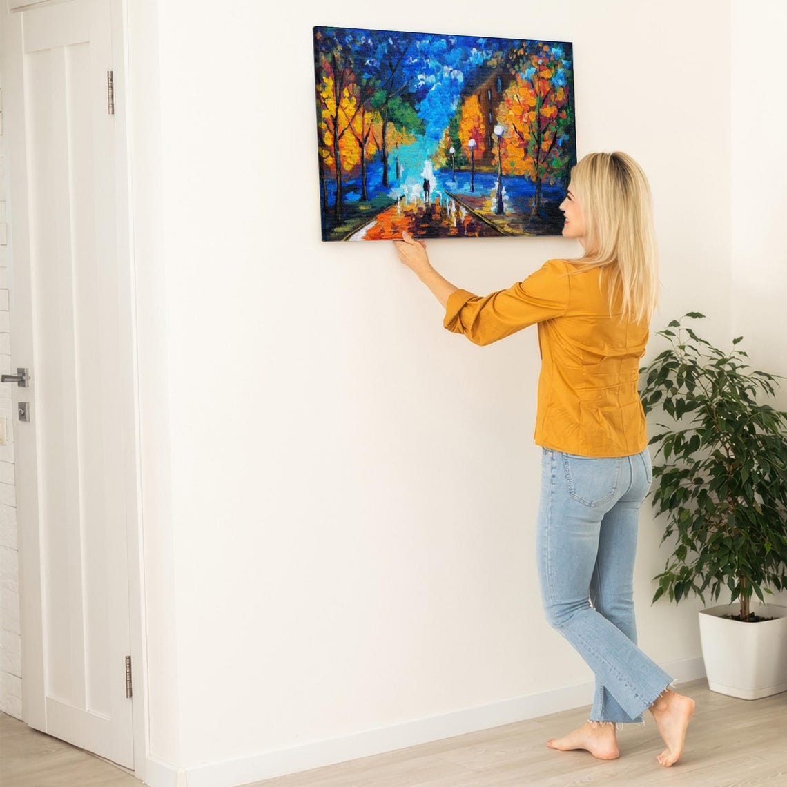 Night Walk In The Forest Decorative Wall Painting Nature Wall Decor Nature Print Nature Decor Nature Art - Image 5