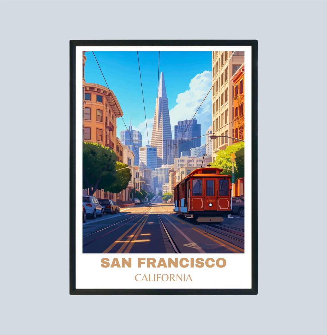 San Francisco Poster Print California Wall Art San Francisco Travel Poster Print San Francisco Art California Travel Poster Travel Gift