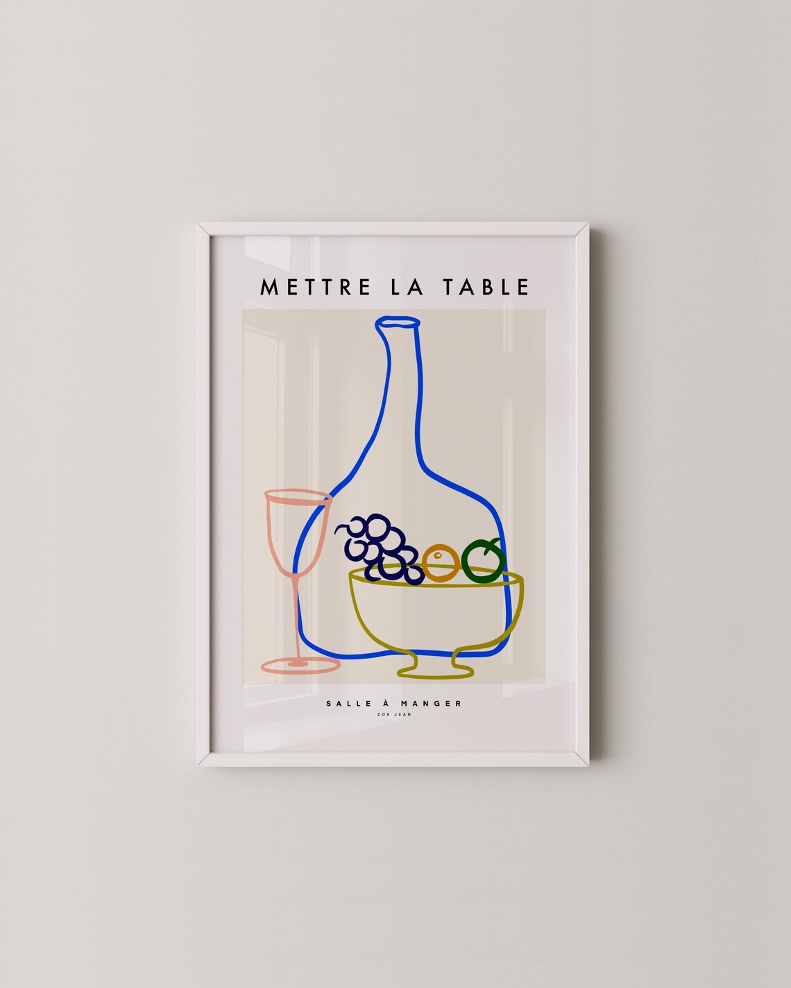 Mettre La Table French Dining Room Minimalist Line Art Print