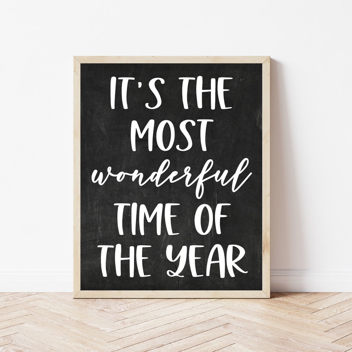 It's the Most Wonderful Time of the Year Chalkboard Quote Poster