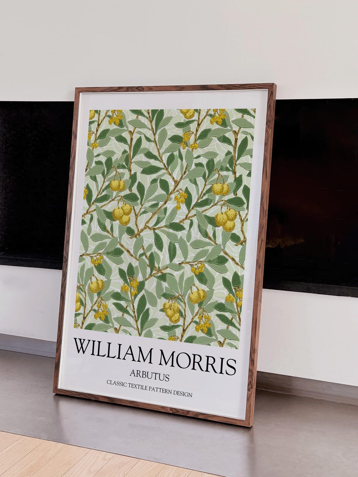 William Morris Arbutus Sage And Lemon, Vintage Poster - Image 3