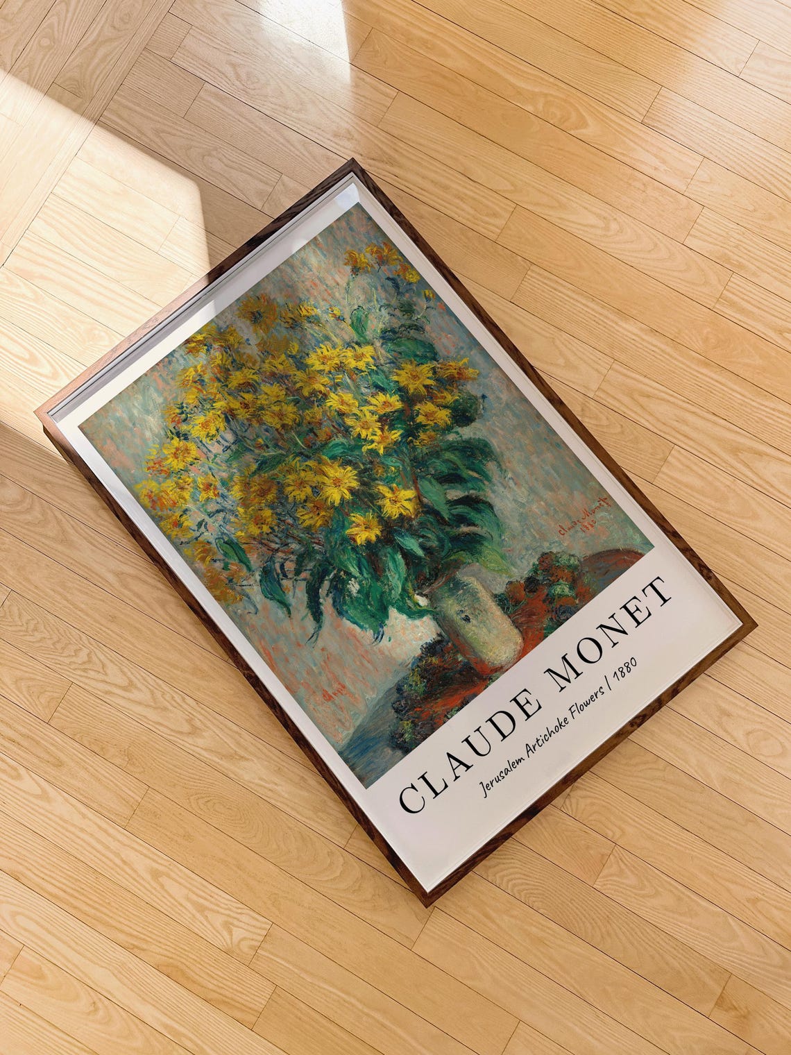 Claude Monet Jerusalem Artichoke Flowers, Classic Poster - Image 4