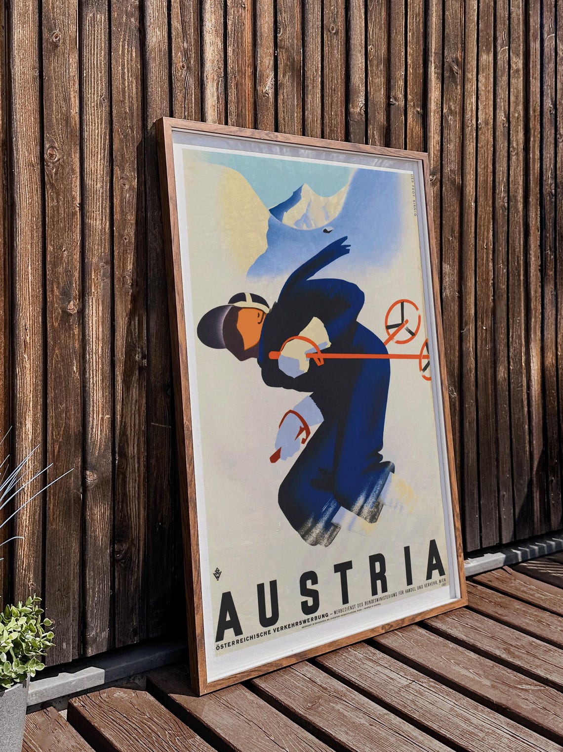 Austria Vintage Skiing Poster, Winter Sports - Image 3