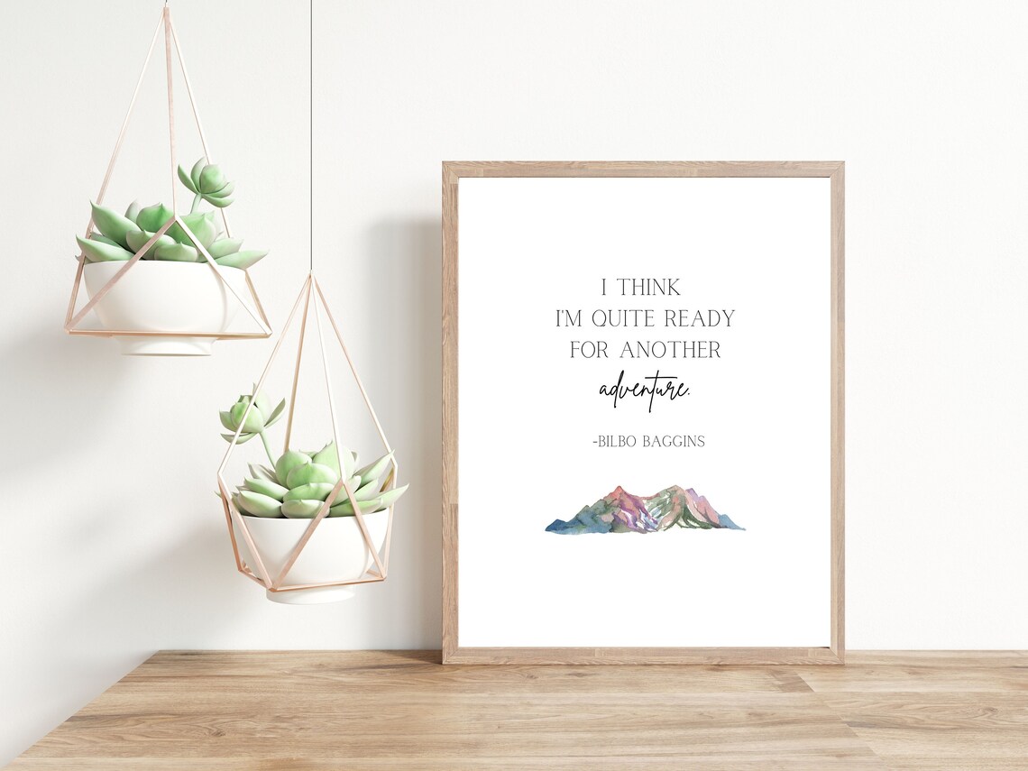 Bilbo Baggins Quote, Another Adventure Art Print - Image 2