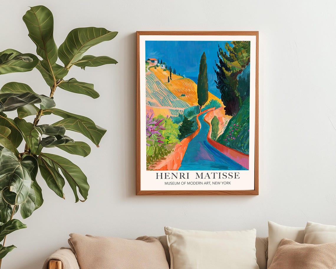 Henri Matisse Fauvist Landscape With Cypress Winding Road Poster