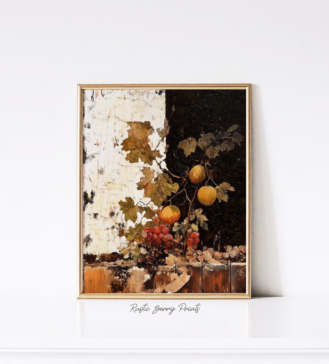 Kitchen Decor Rustic Fruit Art Print Wall Art Painting Vintage Print Dining Room Wall Art Art - Image 2