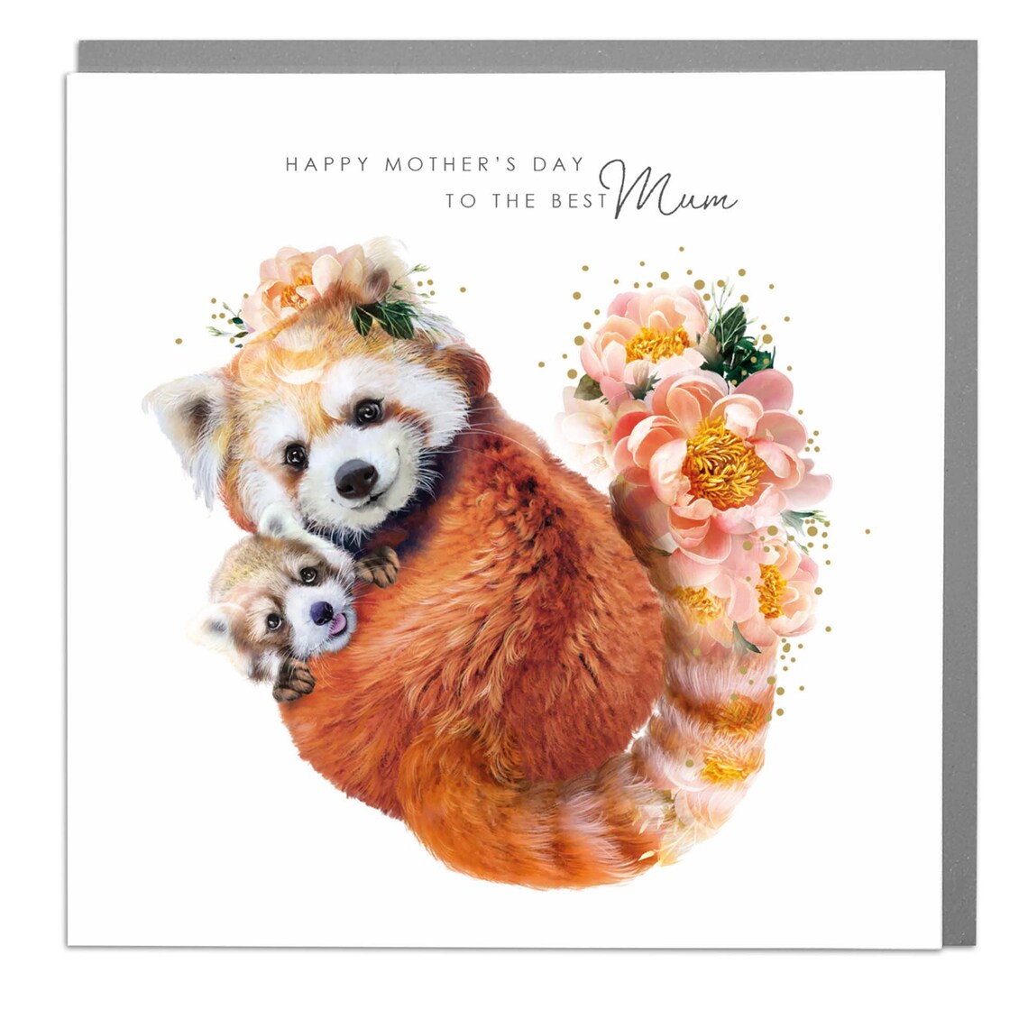 Best Mum Mother's Day Red Pandas Poster Print