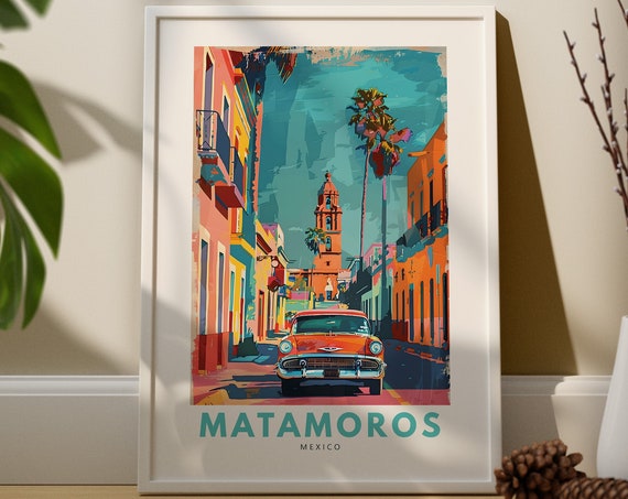 Matamoros Wall Art Print Poster Mexico Decor Manizales Hang Travel
