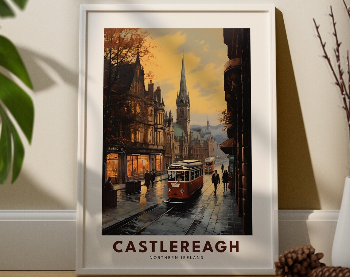 Castlereagh Travel Print Wall Art Hanging Home Dcor Lisburn Gift Lovers City Poster