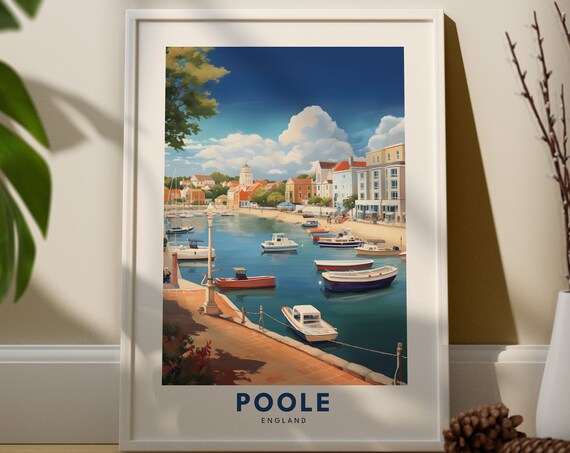 Poole Print City Poster Wall Art Dorset Gifts