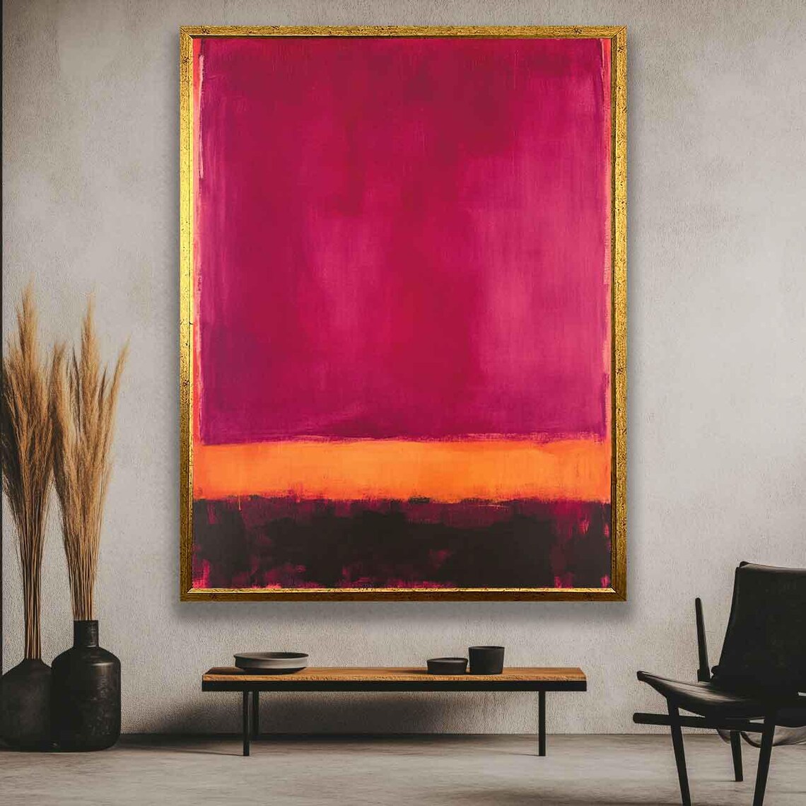 Mark Rothko Wall Art Decor Minimalist Abstract Wall Art Pink Orange Black Modern Wall Decor Abstract Wall Art Rothko Poster - Image 5