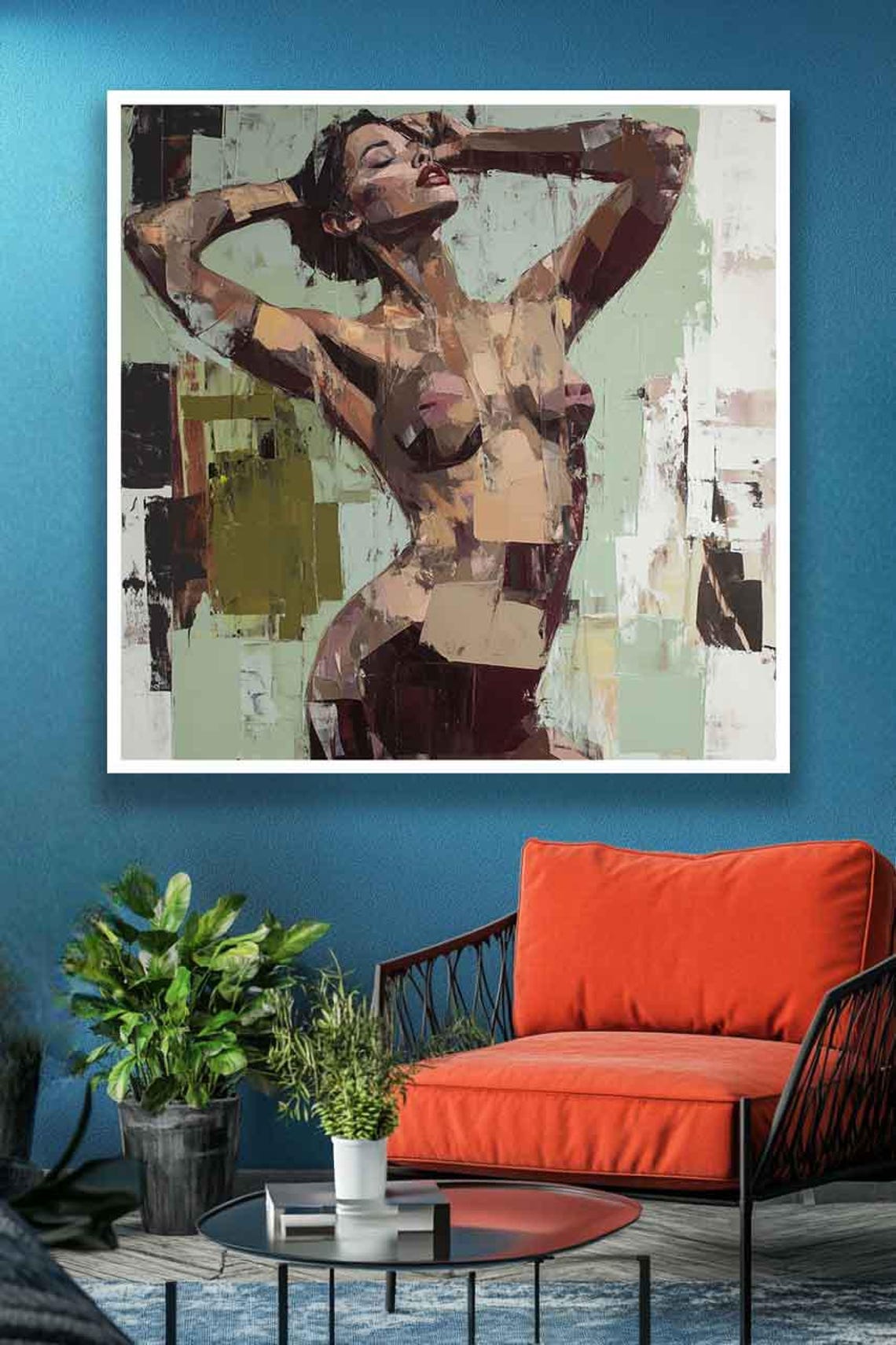 Nude Woman Print Naked Woman Oil Painting Portrait Style Wall Art Erotic Wall Art Print Sexy Girl Poster - Image 3