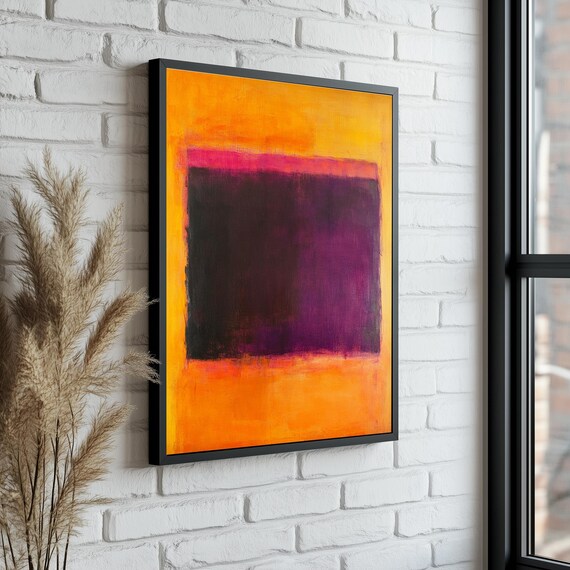 Mark Rothko Orange Purple Mark Rothko Reproduction Abstract Wall Art Modern Art Expressionism Painting Art Museum Art Rothko Poster