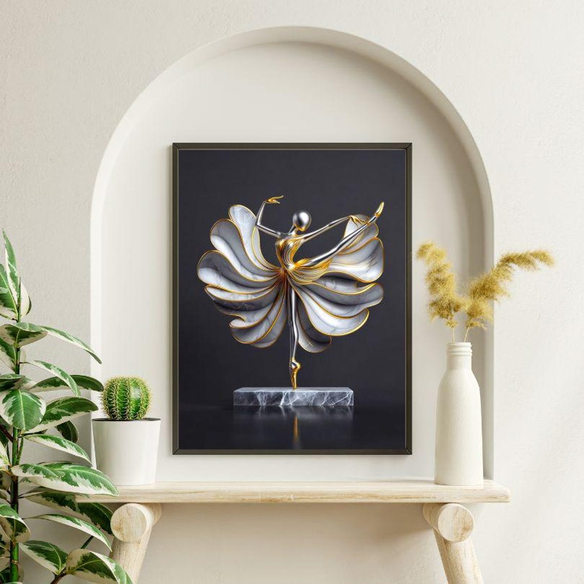 Dancer Woman Wall Art Illstrasyon Dancer Woman Wall Art Minimalist Dancer Woman Wall Art Pdf Files Print Wall Art - Image 2