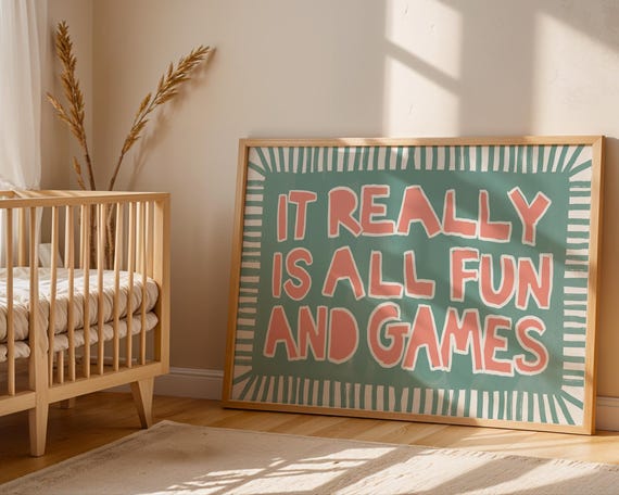 It Really Is All Fun And Games Ironic Quote Art Print