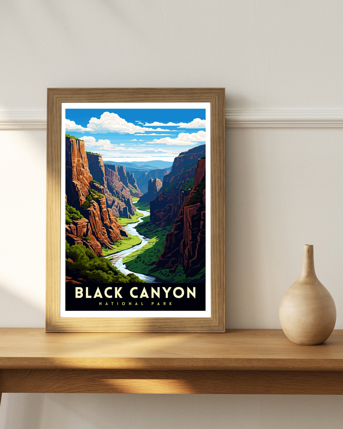 Black Canyon National Park Colorado Travel Print Colorado Wall Decor Black Canyon Poster National Park Travel Prints Colorado Art Print - Image 2