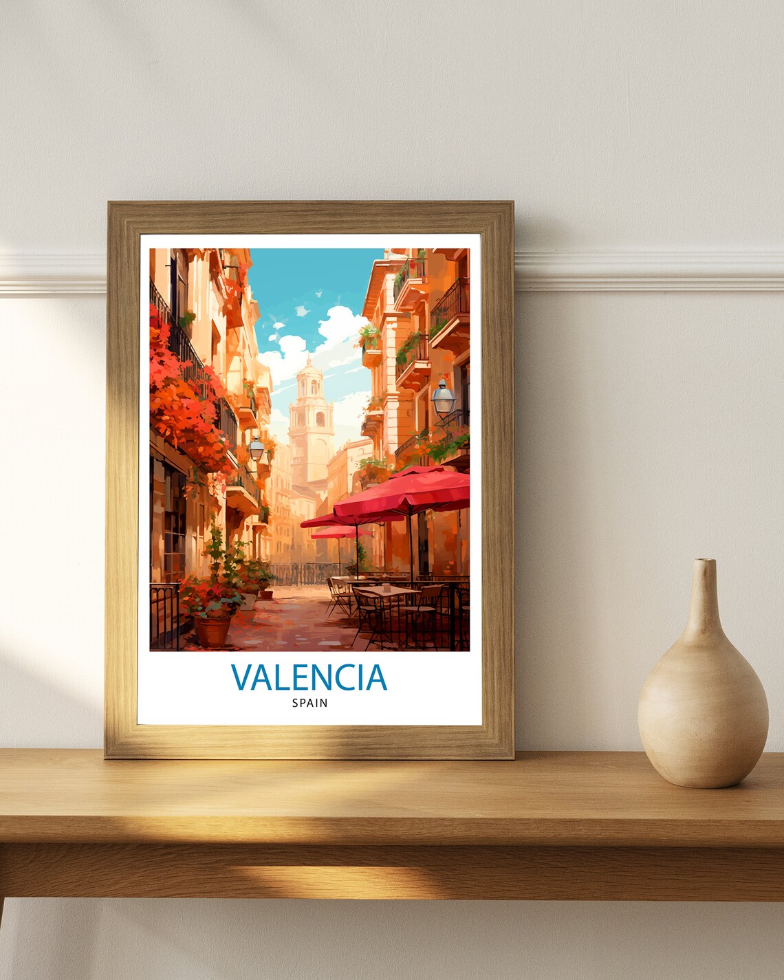 Valencia Travel Poster, Spain City Wall Decor - Image 2