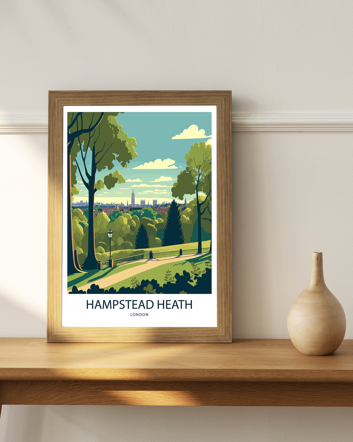 Hampstead Heath Travel Poster, London Art Print - Image 3