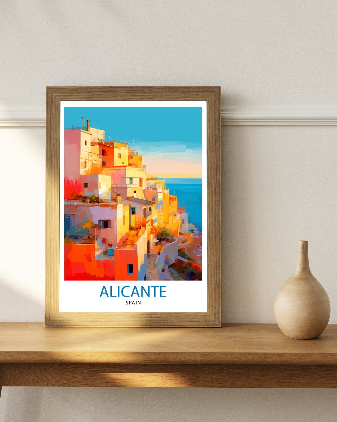 Alicante Spain Travel Print Alicante Wall Decor Alicante Poster Spain Travel Prints Alicante Art Print Alicante Illustration Alicante Wall - Image 2