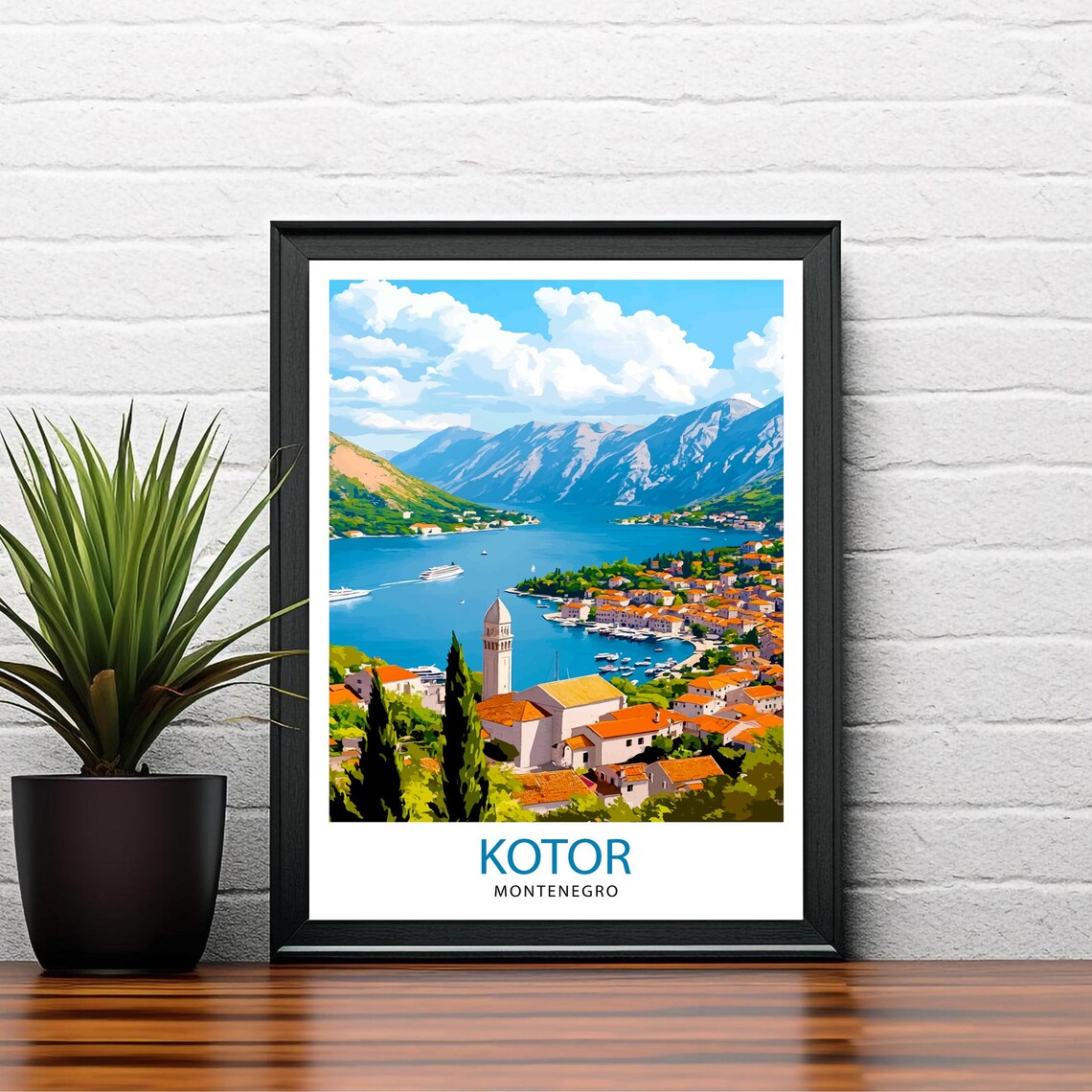 Kotor Montenegro Travel Poster, Wall Decor - Image 2