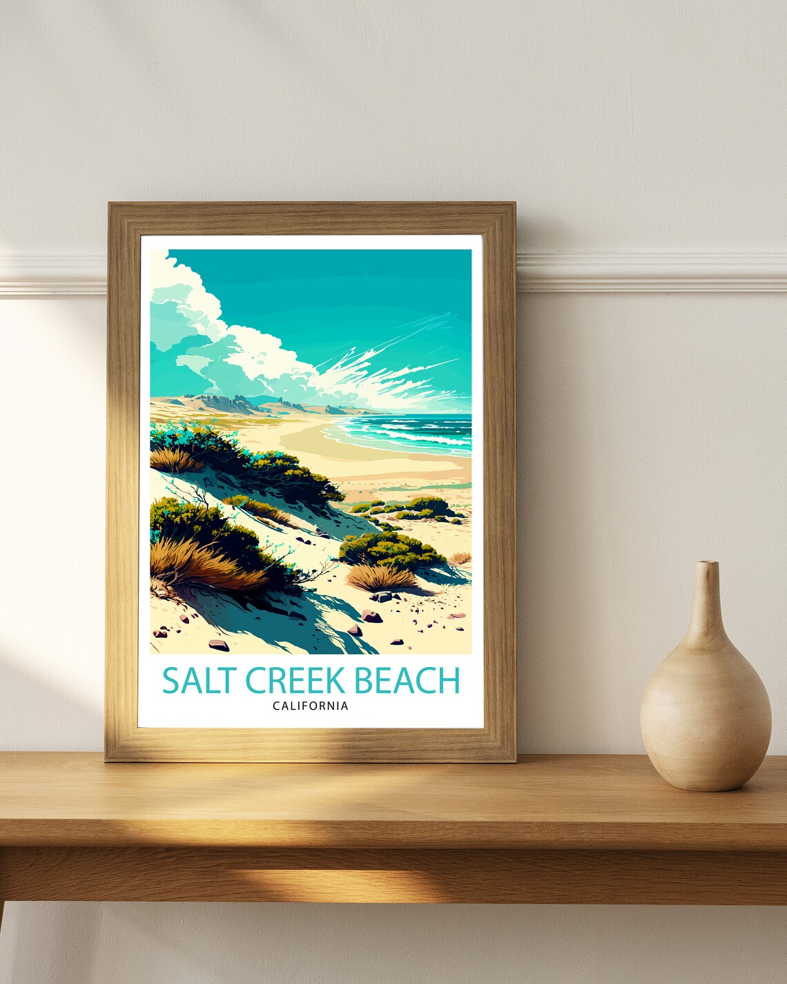 Salt Creek Beach California Dune Path Vintage Travel Art Poster - Image 3