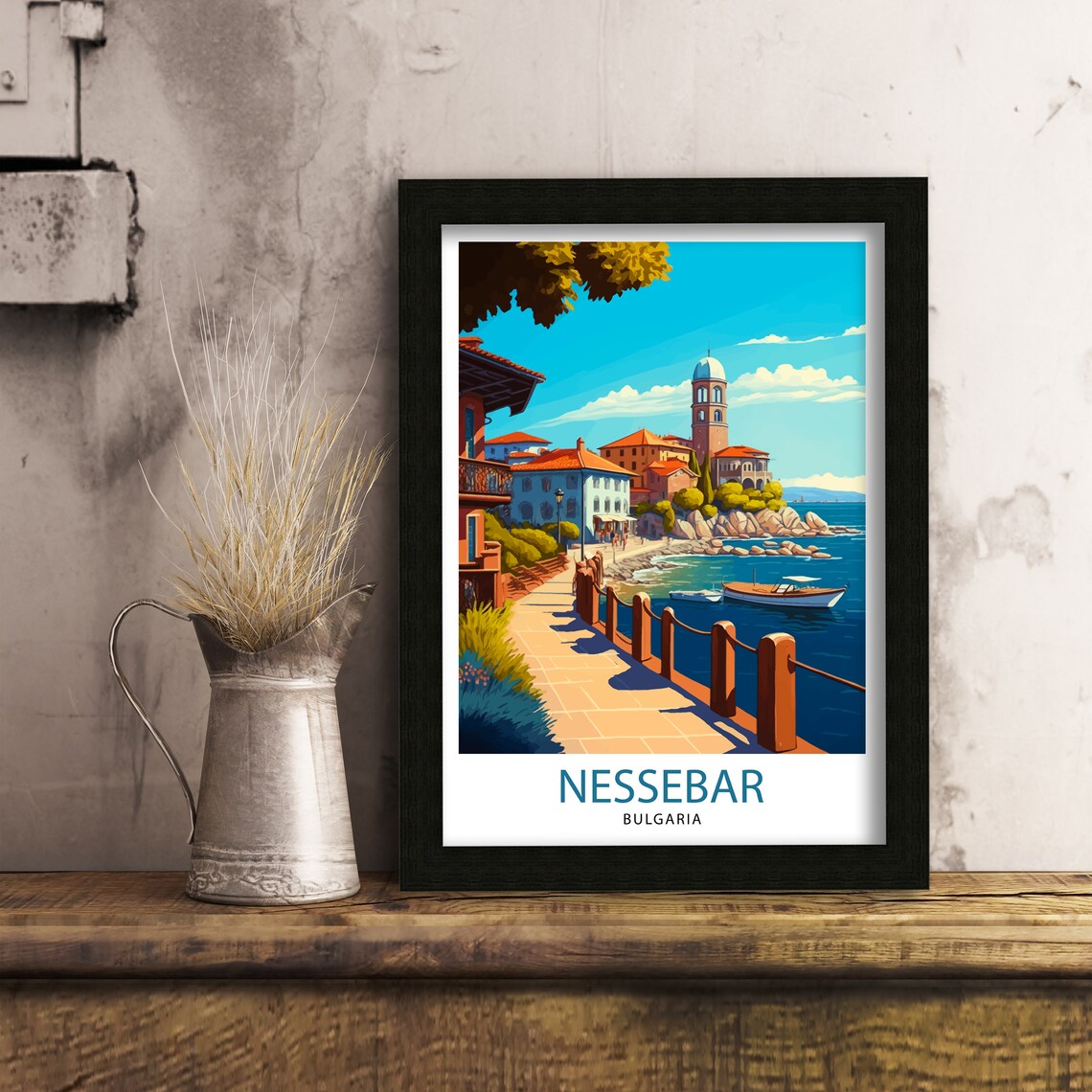 Nessebar Bulgaria Travel Poster, Europe Wall Decor - Image 3