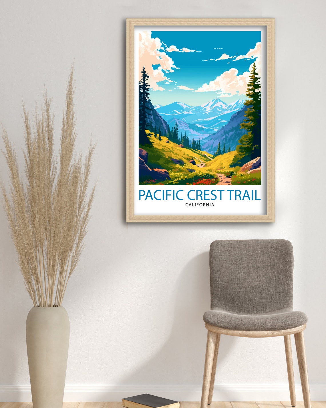 Pacific Crest Trail California Mountain Hiking Trail Travel Poster - Image 3