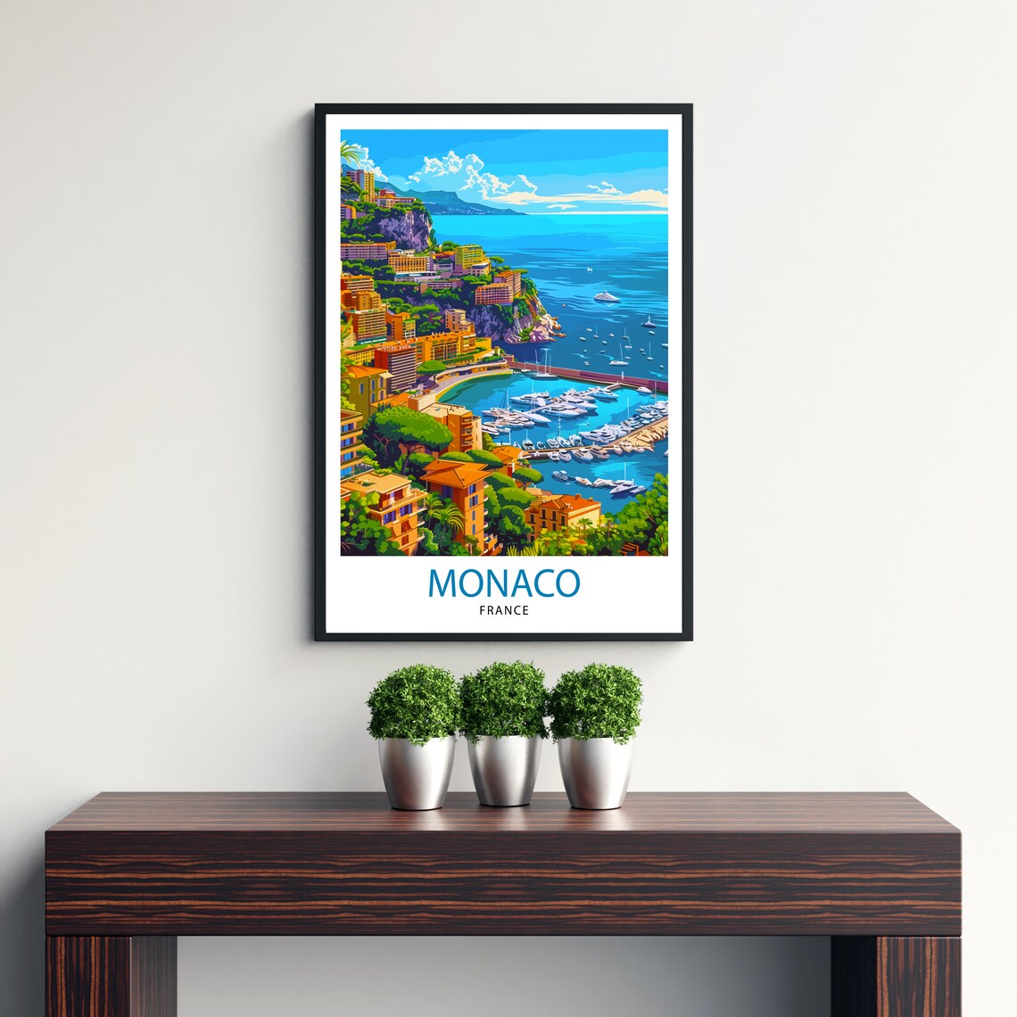 Monaco Travel Poster, European Destination Decor - Image 3