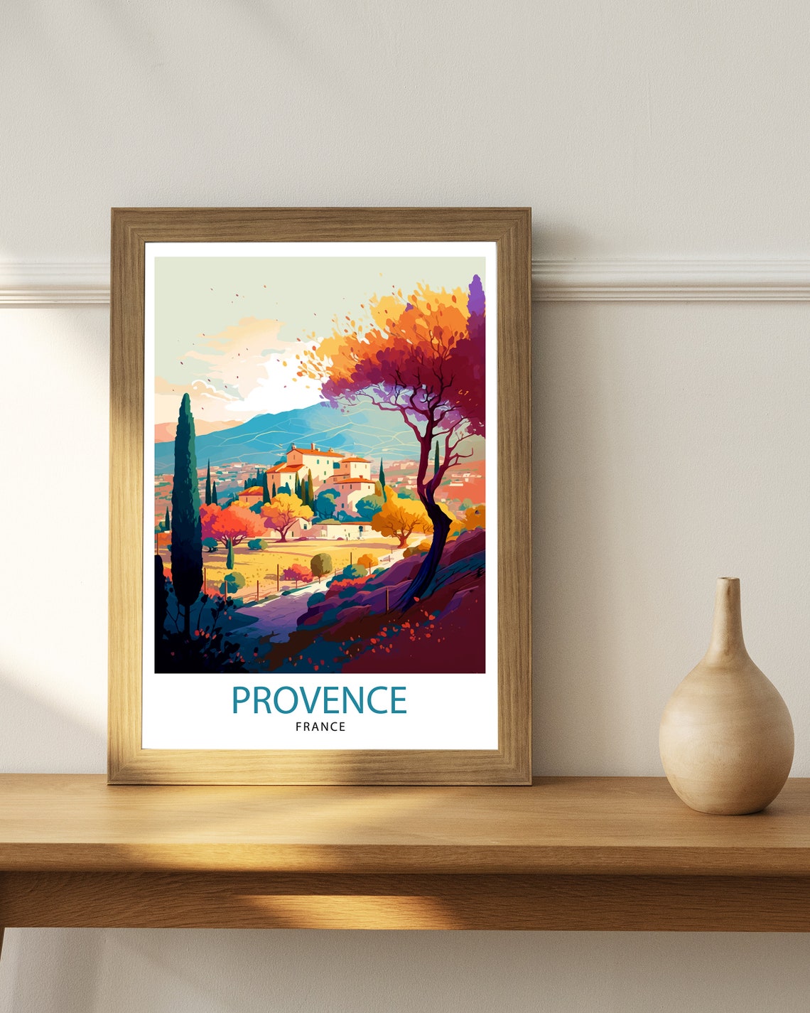 Provence France Travel Print Provence Wall Decor Provence Home Living Decor Provence France Illustration Travel Poster Gift For Provence - Image 3