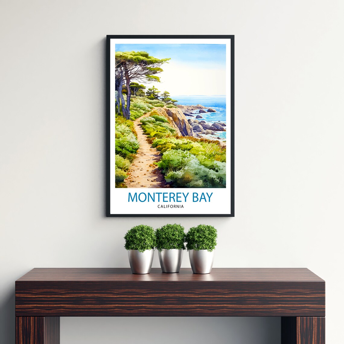 Monterey Bay California Travel Poster, Wall Decor - Image 3