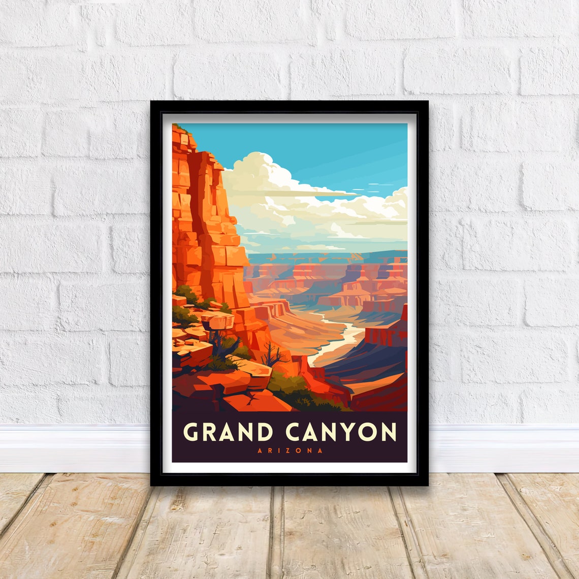 Grand Canyon Travel Print Grand Canyon Grand Canyon Print Grand Canyon Poster Wall Art National Park Arizona Wall Art