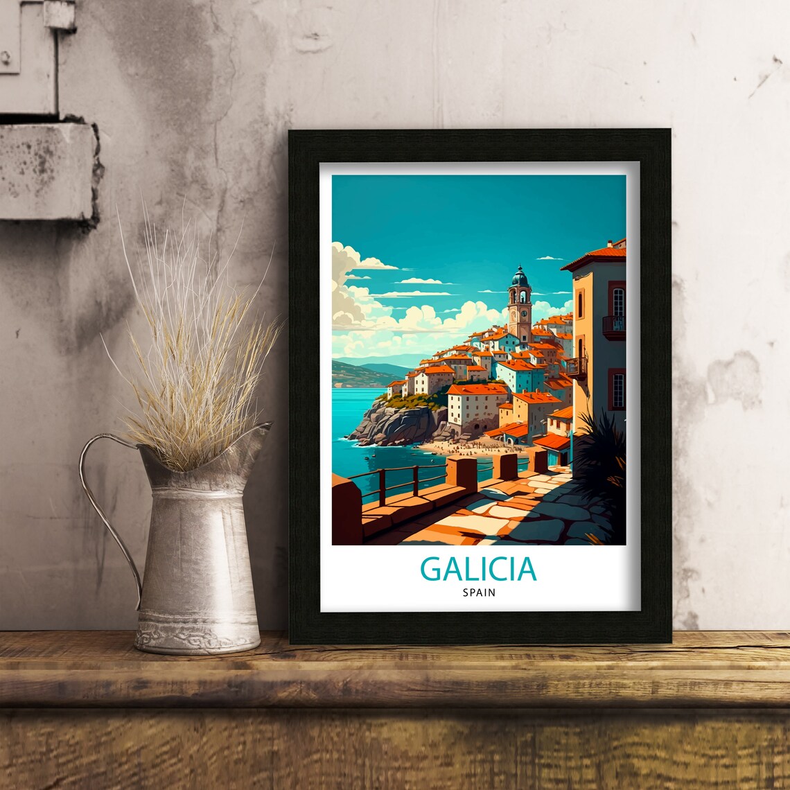 Galicia Spain Travel Poster, Europe Wall Decor - Image 3