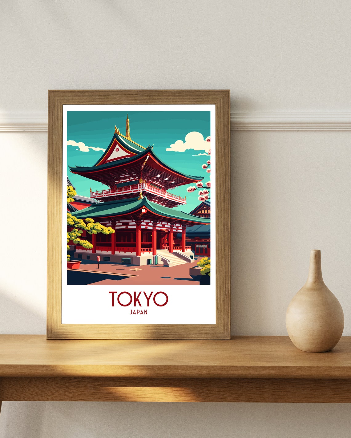 Tokyo Travel Print Tokyo Poster Tokyo Travel Print Tokyo Wall Art Travel Poster Japan Print Wall Art Japan Poster - Image 2