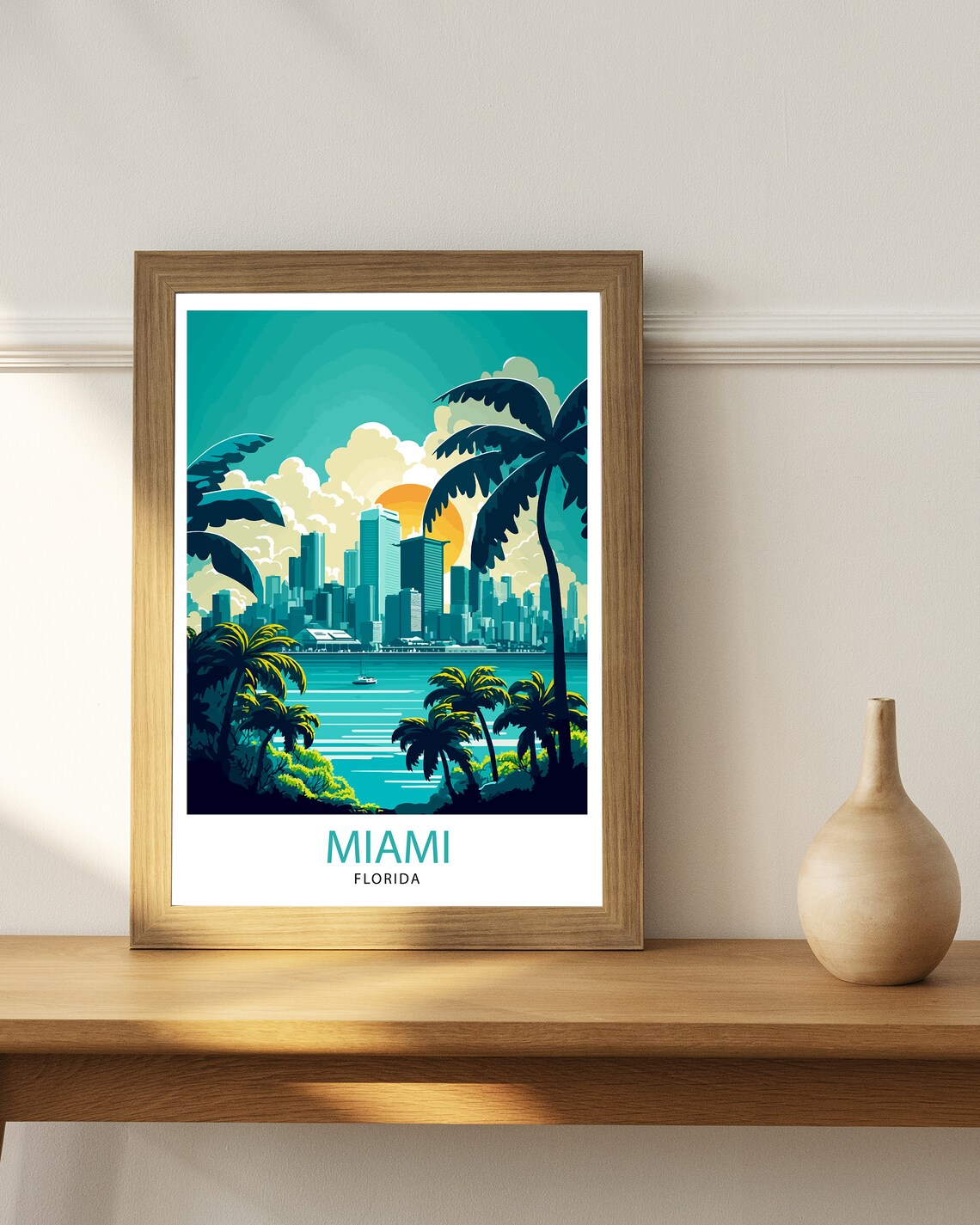 Miami Florida Travel Poster, Miami Wall Decor - Image 3