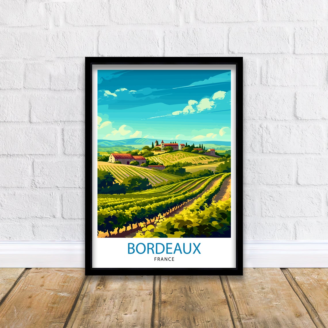 Bordeaux France Travel Print Bordeaux Wall Decor Bordeaux Poster France Travel Prints Bordeaux Art Print Bordeaux Illustration Bordeaux - Image 3