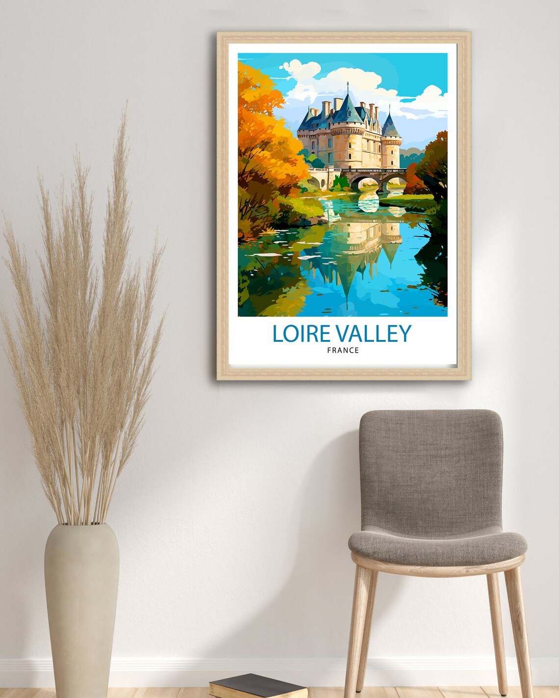 Loire Valley Travel Print Wall Decor Loire Valley Poster France Travel Prints Loire Valley Art Print Loire Valley Illustration Loire Valley - Image 3