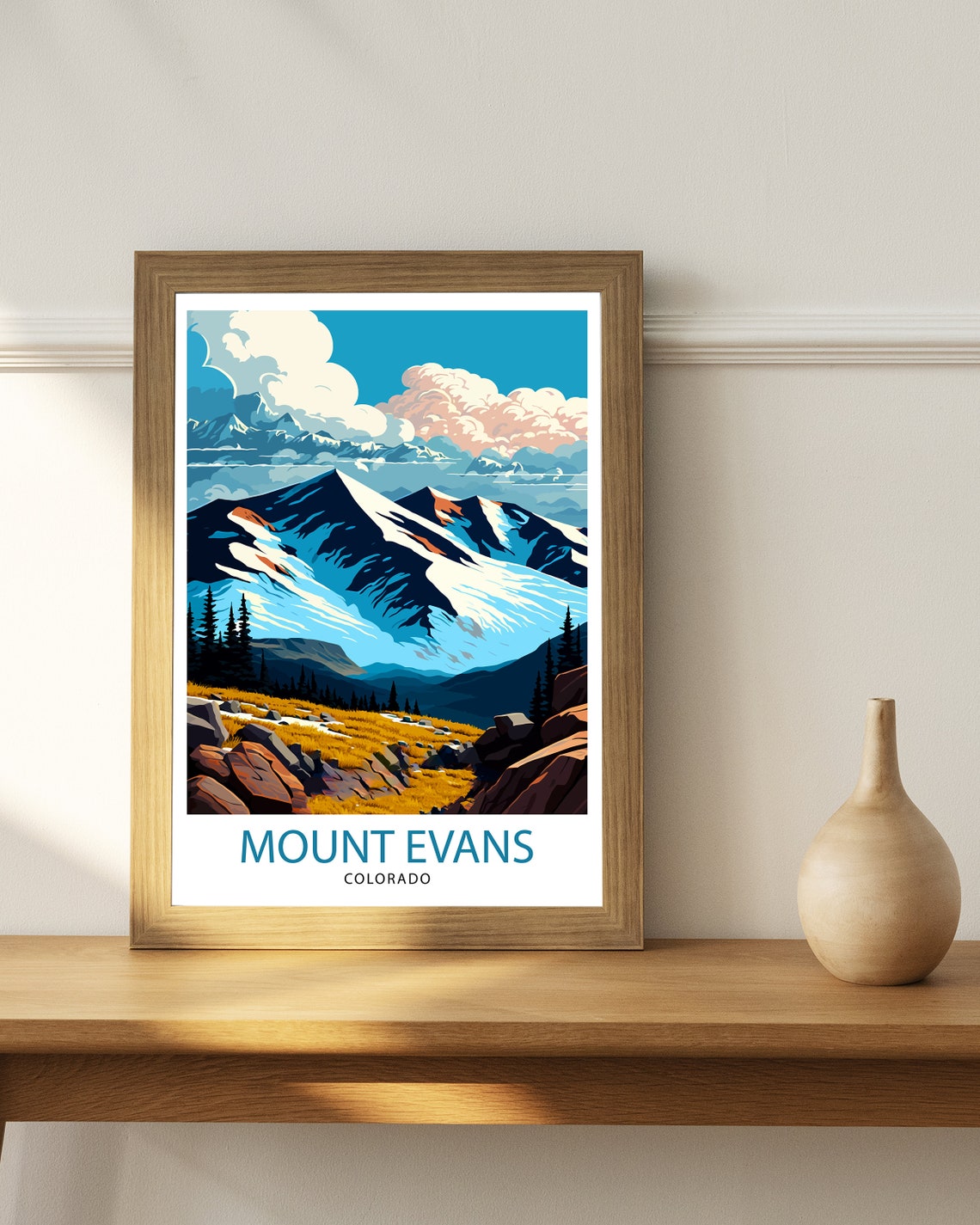 Mount Evans Colorado Snowcapped Peaks Alpine Meadow Travel Poster - Image 3