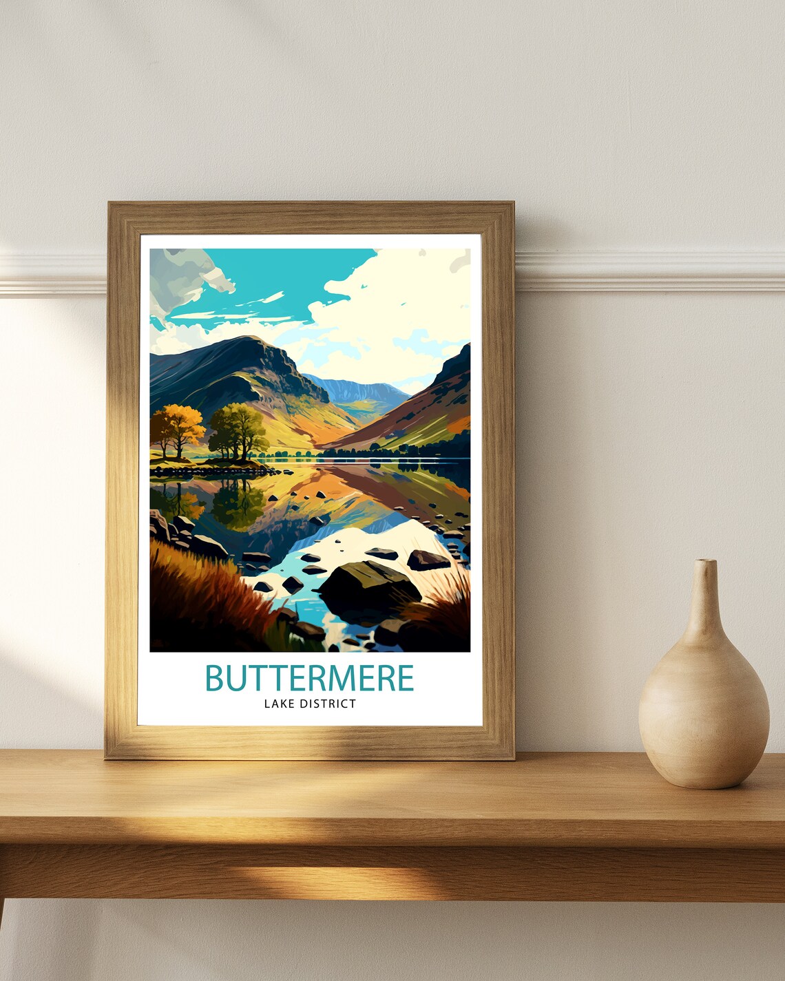 Buttermere Lake District Travel Poster, Home Decor - Image 2