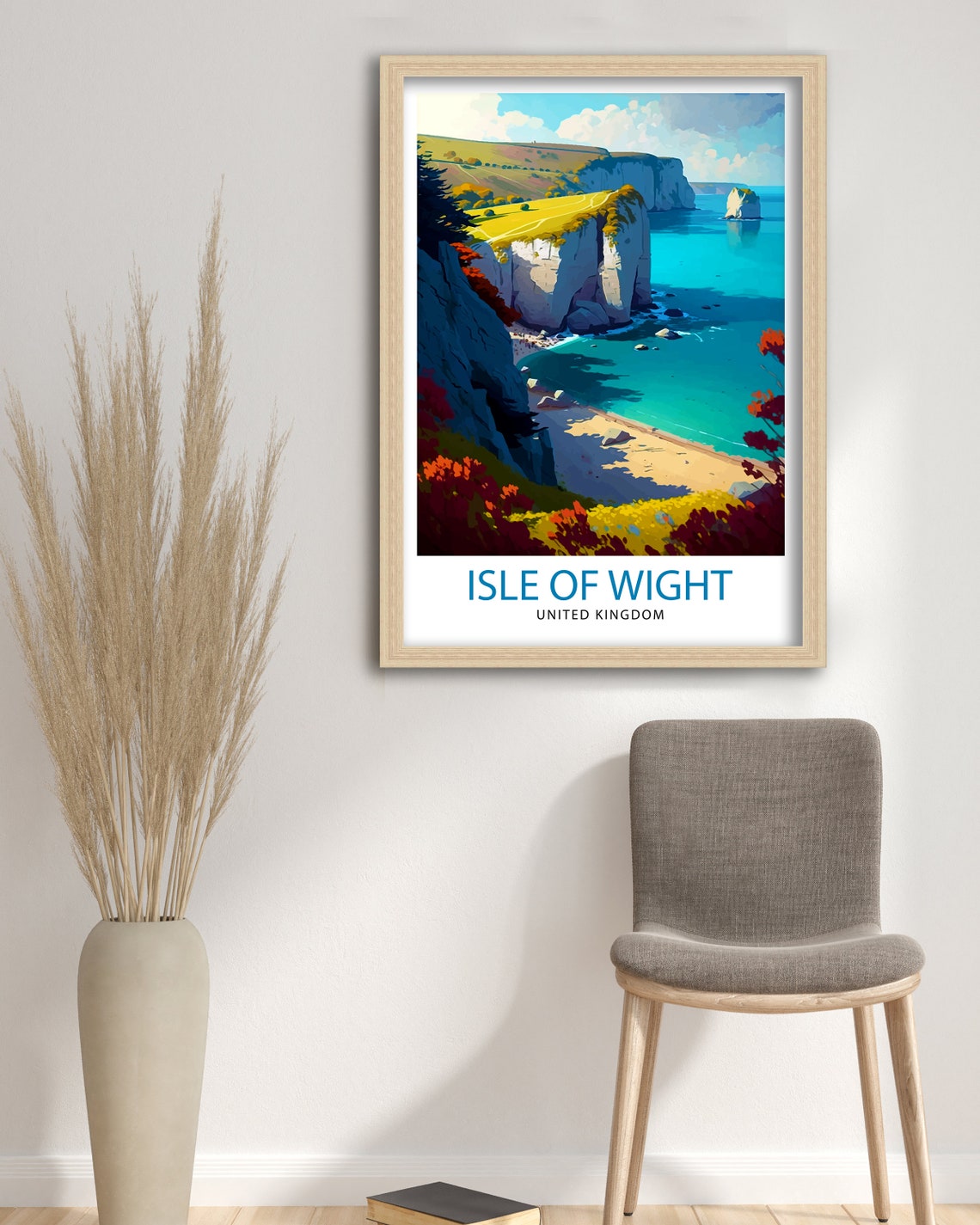 Isle Of Wight Travel Print Isle Of Wight Wall Decor Isle Of Wight Poster Isle Of Wight Illustration Travel Prints Isle Of Wight Art Print - Image 3