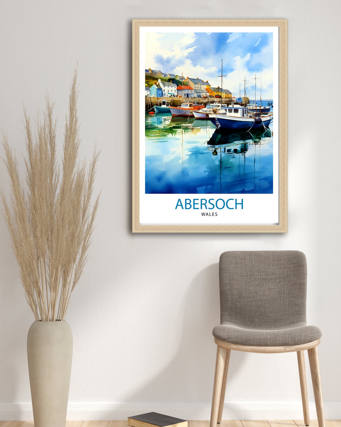 Abersoch Wales Travel Print Abersoch Wall Decor Abersoch Poster Wales Travel Prints Abersoch Art Print Abersoch Illustration Abersoch Wall - Image 3