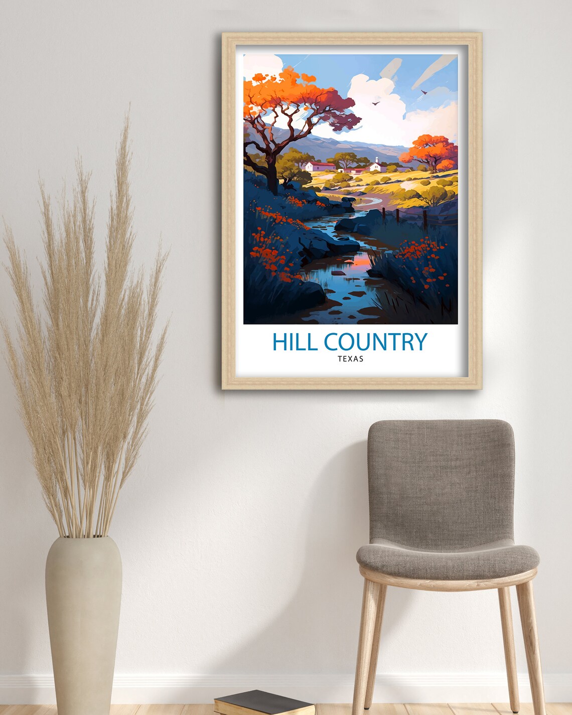 Hill Country Texas Travel Poster, Texas Wall Decor - Image 3