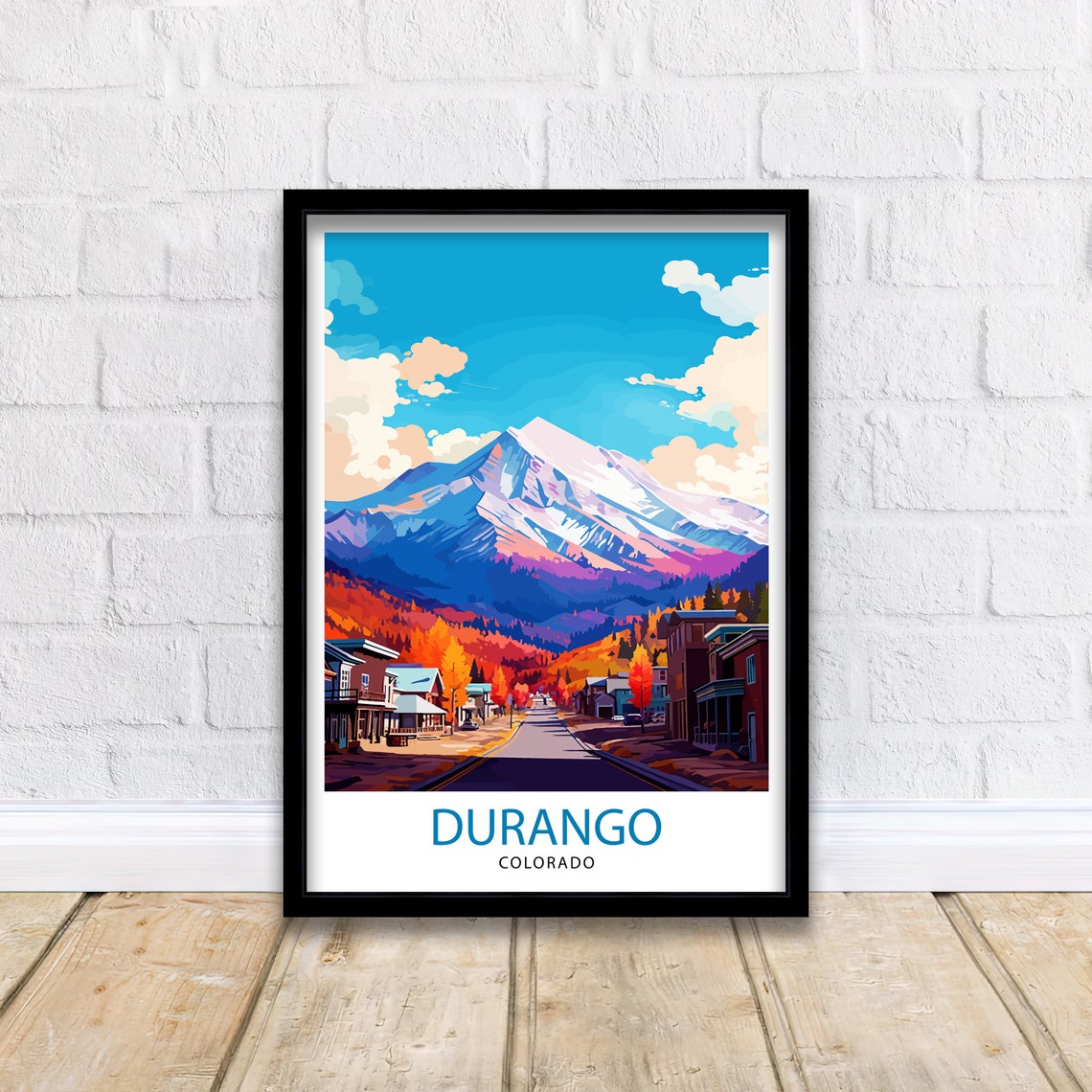 Durango Colorado Main Street Autumn Peak Fall Colors Town Poster - Image 2