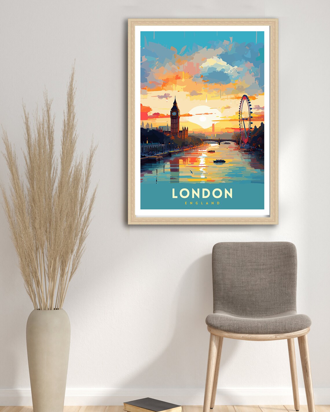 London England Travel Poster, Europe Wall Decor - Image 3