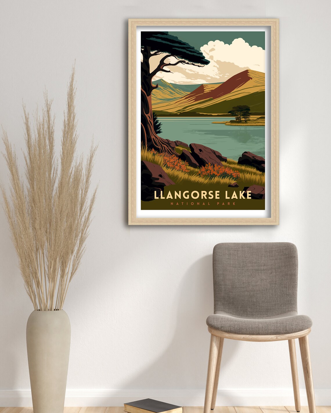 Llangorse Lake Brecon Beacons Travel Poster - Image 3